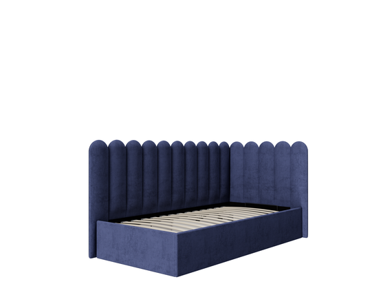 Савоярди ПМ-407 Кровать с мягкой обивкой с ПМ (правая) Formula 784 (Индиго)