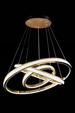 Подвесная люстра LED 164W 3000К/4000К/5500К LE7707/800-3K Gold золото Aida Leon