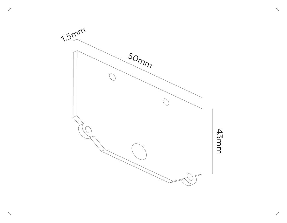 Ambrella Комплект заглушек для шинопровода в натяжной потолок системы крепления Гарпун Magnetic standard 48V 10mm 2шт Track System GL1990
