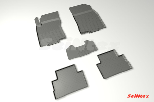 Резиновые коврики с высоким бортом для Nissan Qashqai II (Российская сборка) 2016-н.в., Seintex.87065