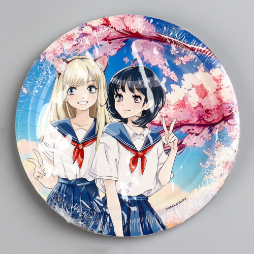 Тарелки бумажные 18 см, 10 шт, в ассортименте