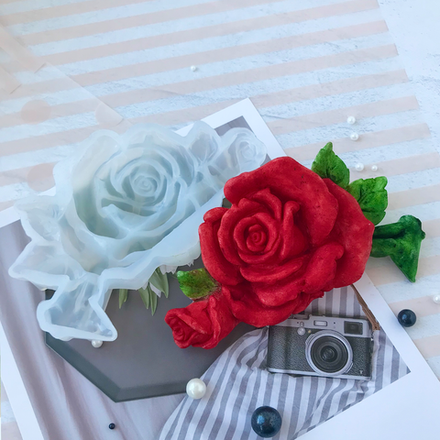 Силиконовый молд «Веточка розы»