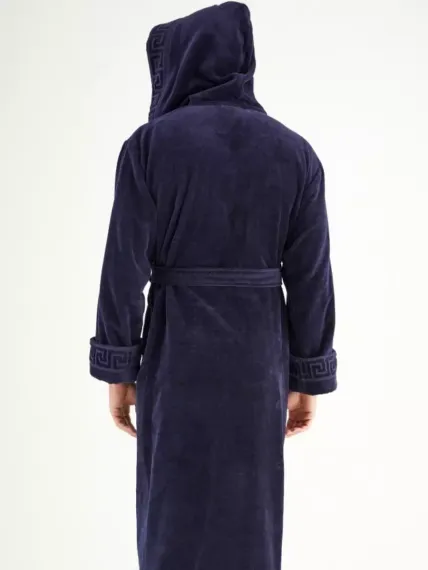 Халат мужской махровый 1390 синий Nusa Турция