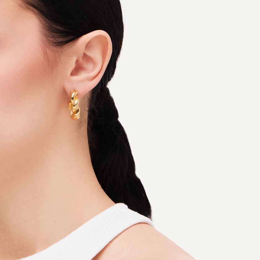 Серьги Изящное Переплетение – Золото
