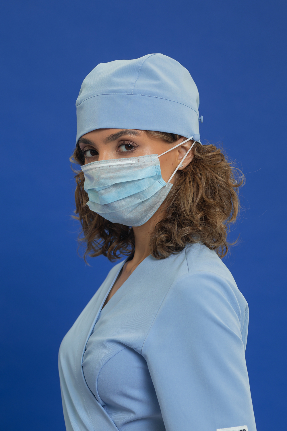 Шапочка с фиксаторами женская