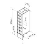 Кухонный модуль 20х30х88, Виола, напольный, для вина, винных бутылок, винный шкаф, массив сосны, Dipriz