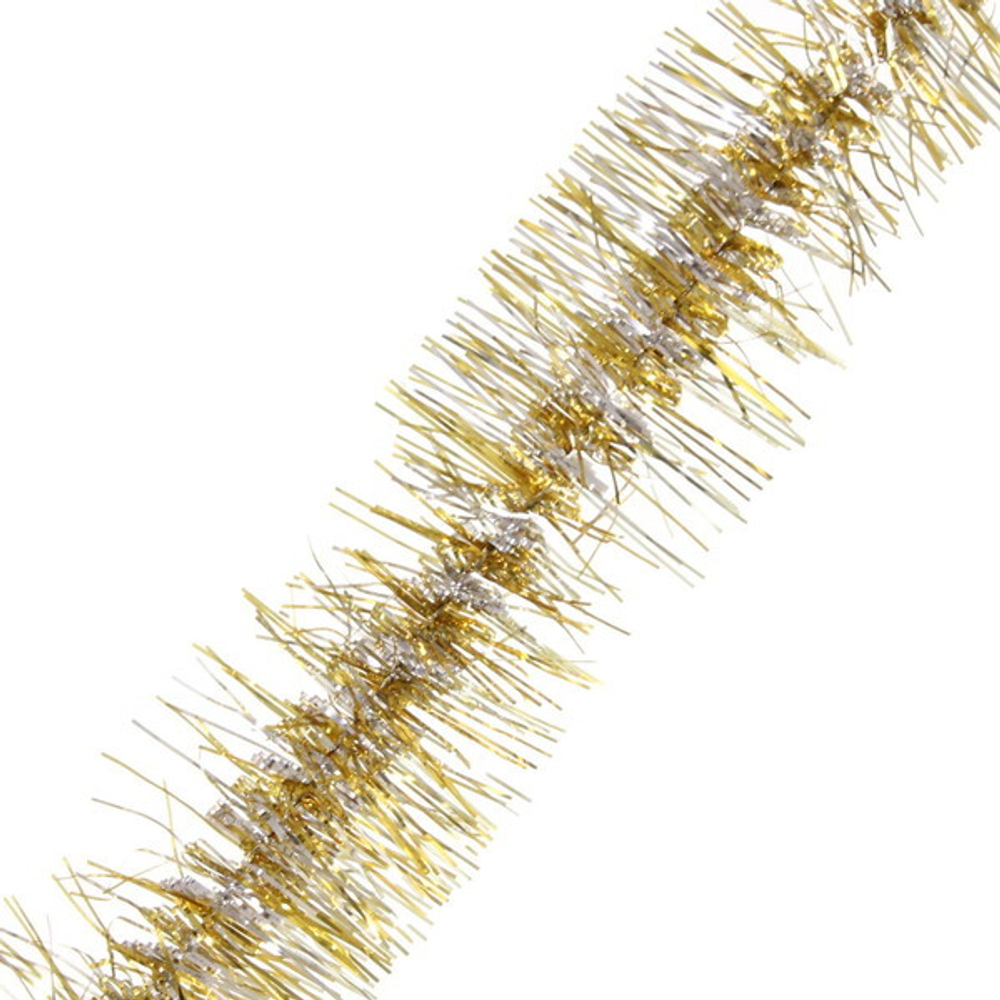 Мишура 2 м 7 см «Фонарик мерцающий», Золото/серебро
