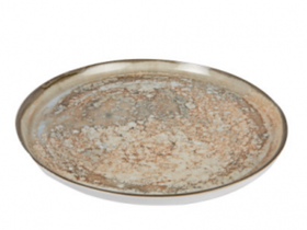 GBSBLB27DUR1475 Тарелка Круглая Борт Вертикальный D=27 См., Плоская, Фарфор Цвет Светло- Корич.Комб.