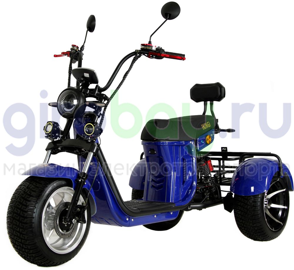 Электроскутер IKINGI M7 PRO TRIKE 3333W - Синий фото №1