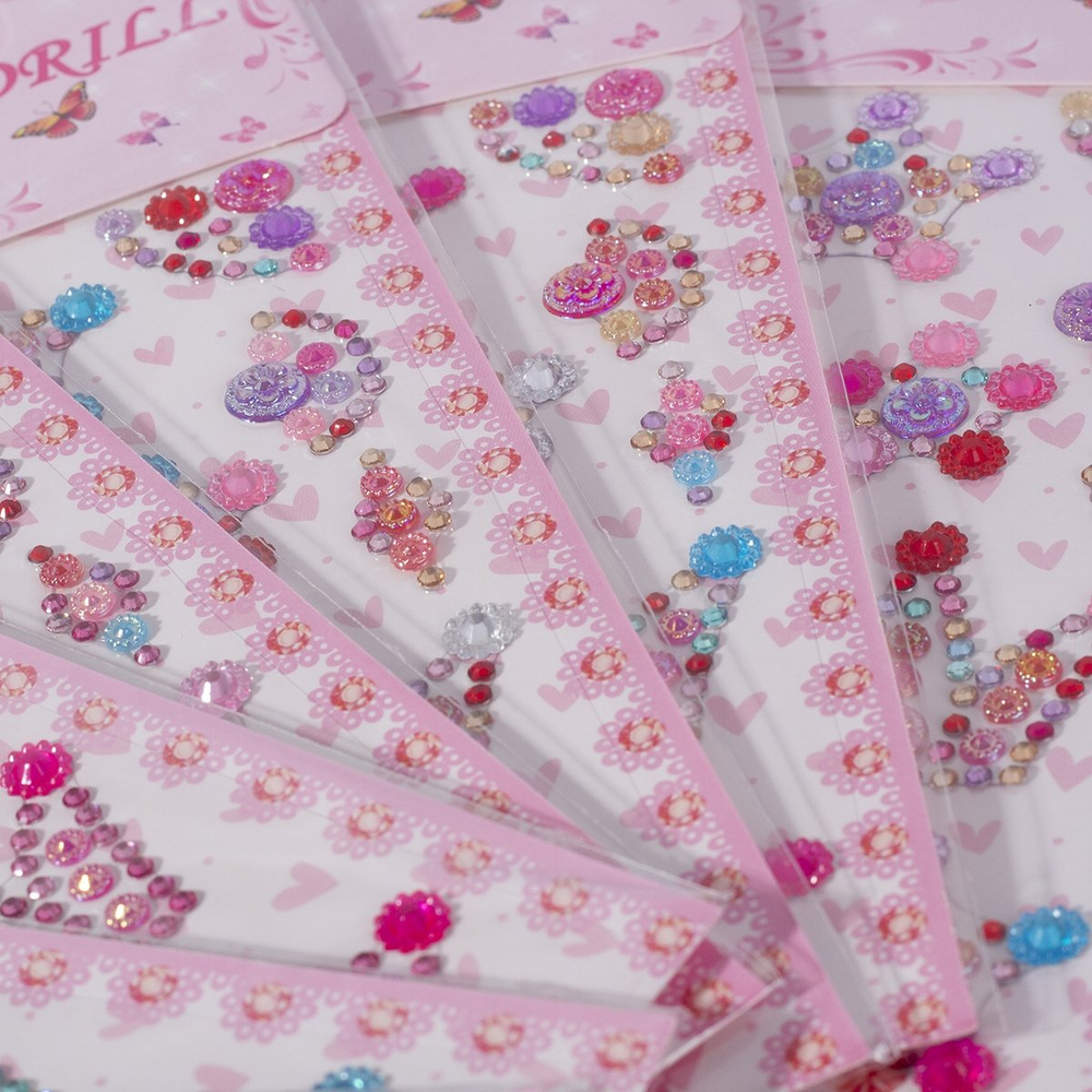 Наклейки-стразы Alingar, акриловые, "Корона", корона, цветы, пакет с европодвесом