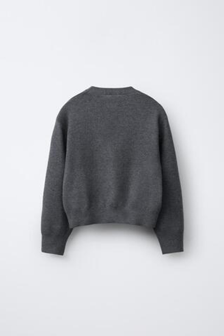 ZARA ВЯЗАНЫЙ КАРДИГАН, АНТРАЦИТОВЫЙ