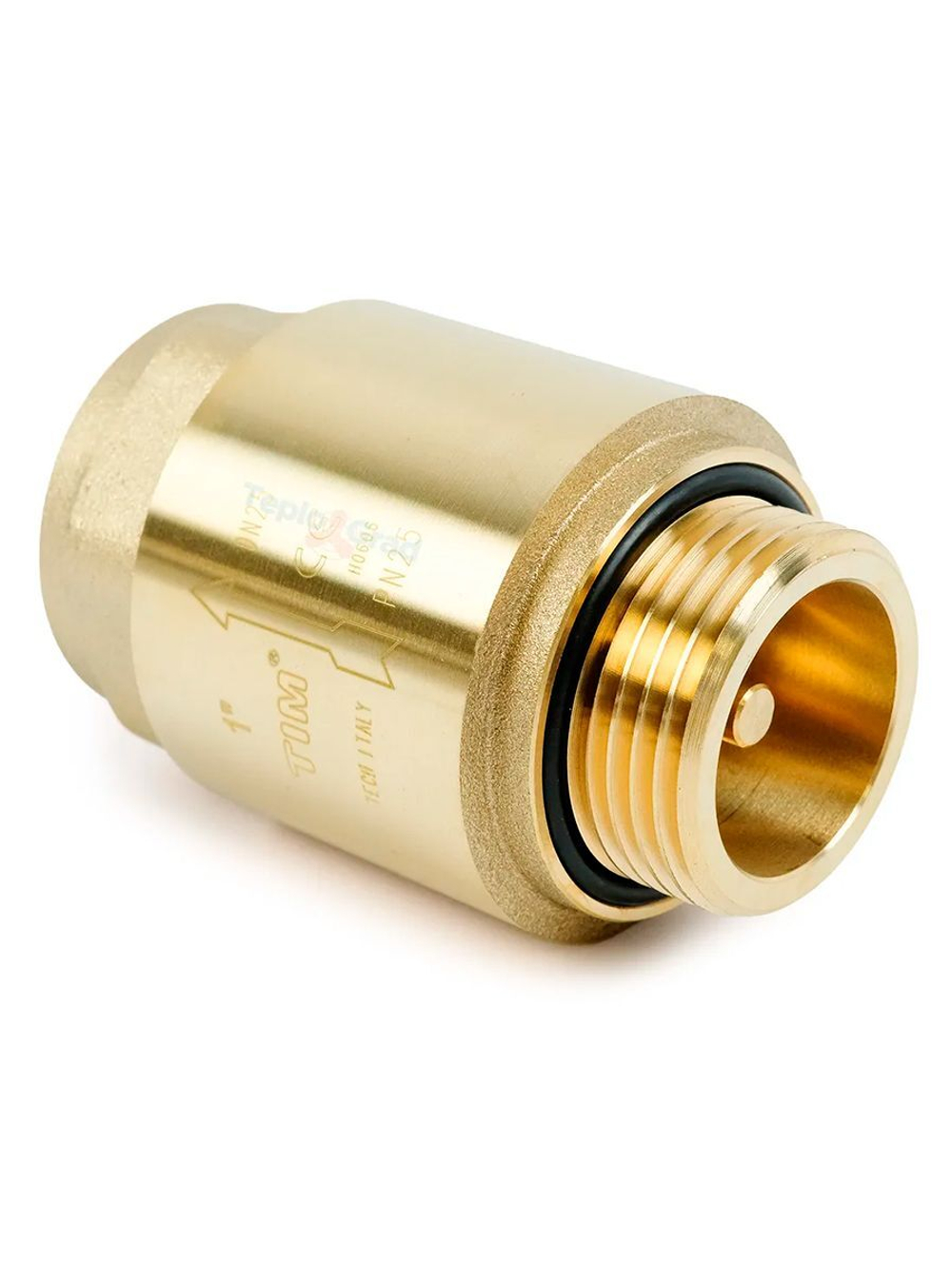 Обратный клапан с металлическим штоком TIM - 1 1/4 НР/ВР усиленный JH-1013