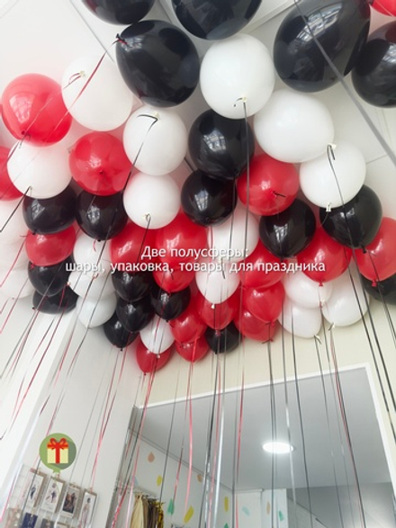 Шары под потолок красные с чёрным