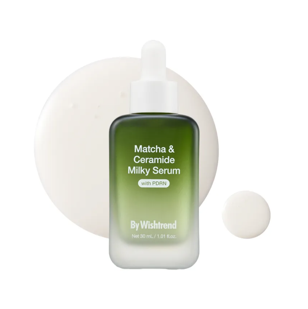 Восстанавливающая сыворотка с церамидами BY WISHTREND Matcha & Ceramide Milky Serum, 30 ml.