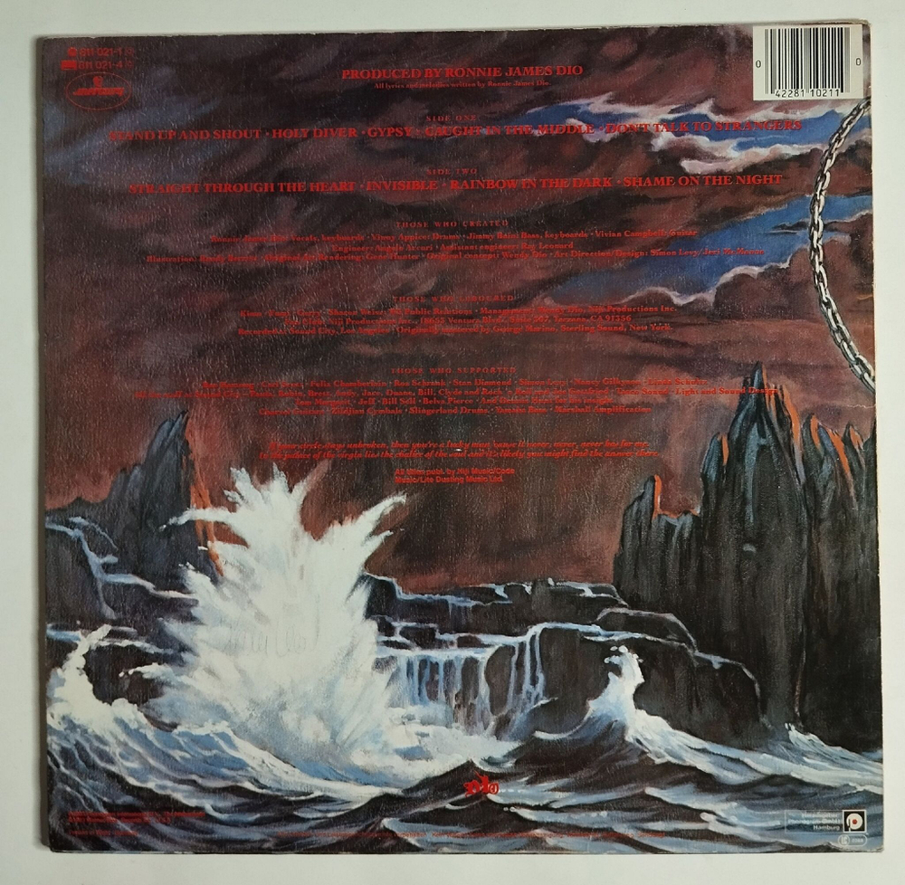 Винтажная виниловая пластинка LP Dio Holy Diver (Germany 1983)