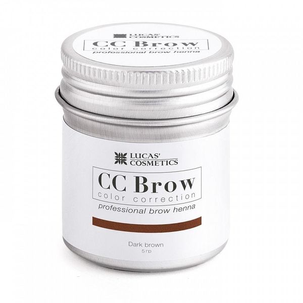 Lucas&#39; Cosmetics Хна для бровей CC Brow (dark brown) в баночке (темно-коричневый), 5 г