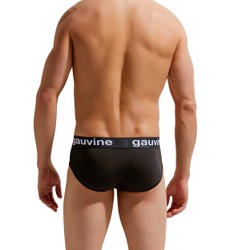Мужские трусы брифы черные GAUVINE 2006