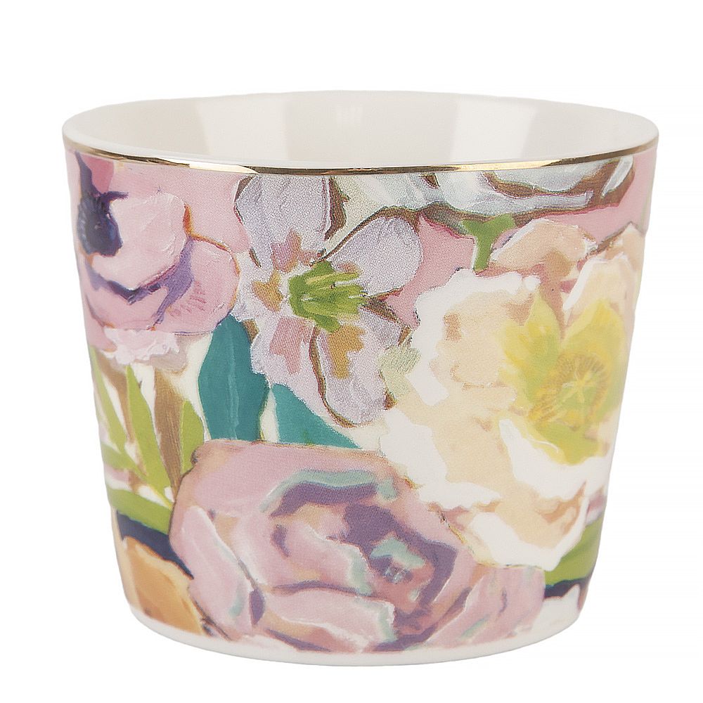 Набор чайный 4пр. "Flowers" (2 персон) v=220мл (фарфор) (подарочная упаковка)