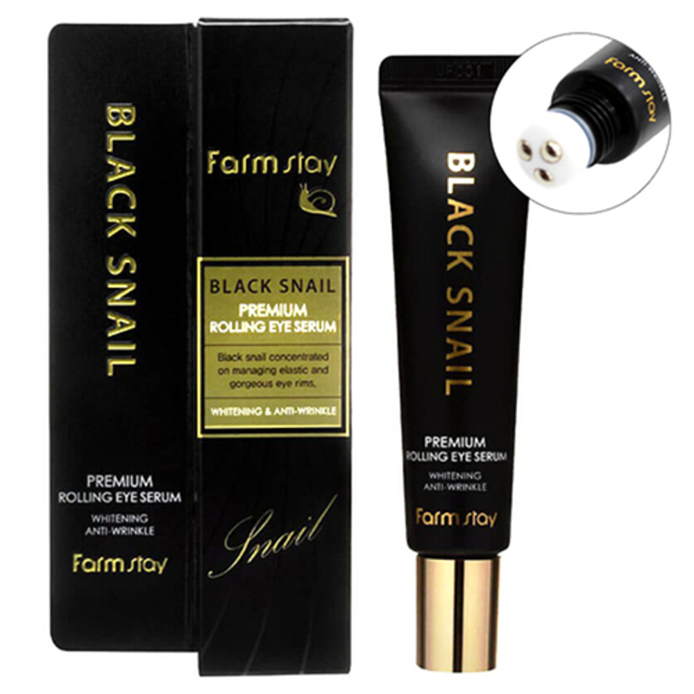 FarmStay Cыворотка-роллер для кожи вокруг глаз с муцином улитки - Snail premium rolling eye serum, 25мл