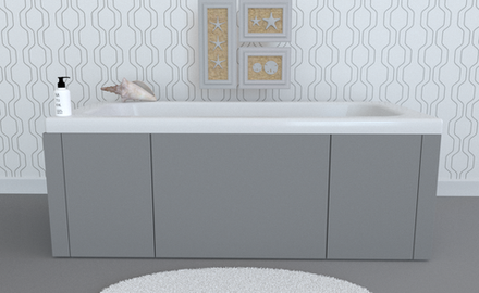 Экран под ванну комбинированный TR-8-234 грей матовый soft touch