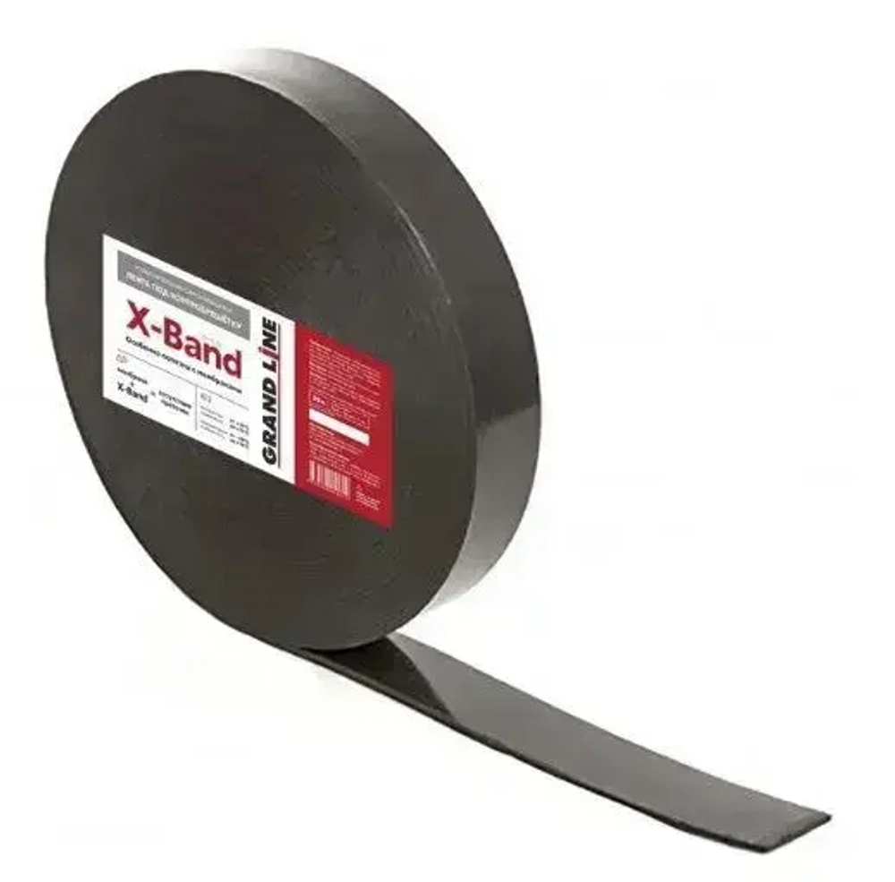 Лента уплотнительная под контробрешетку самоклеящаяся Grand Line X-Band 50мм х 30м х 3мм