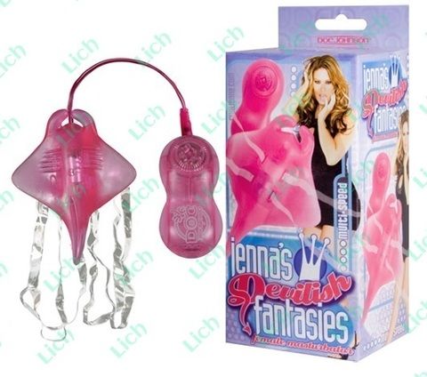 Розовый вибростимулятор в форме ската DEVILISH FANTASIES