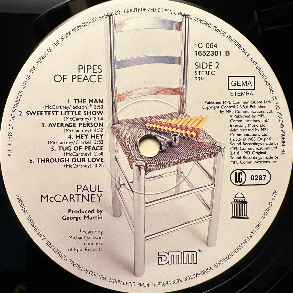 Paul McCartney - Pipes Of Peace (Германия 1983.)