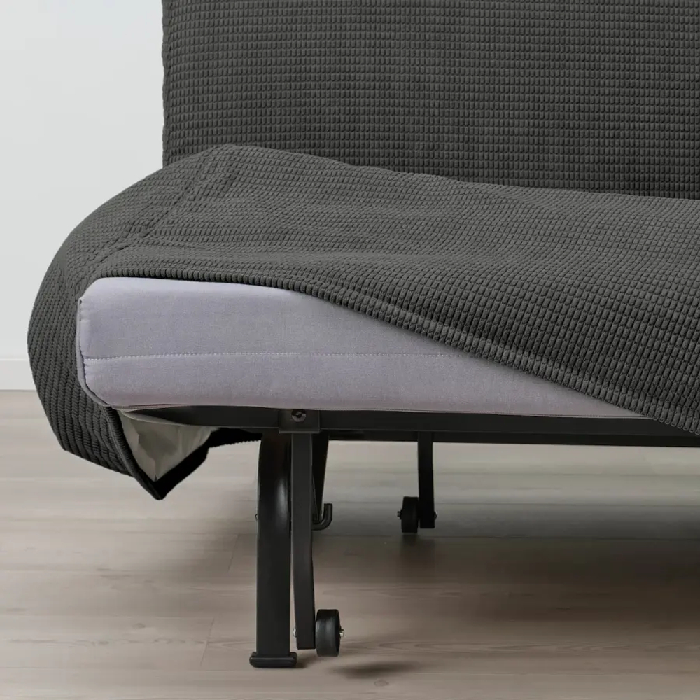 Диван-кровать 2-местный - IKEA LYCKSELE HÅVET/LYCKSELE, 87x100x142см, черный, HAVET ИКЕА