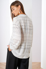 22333 Блузка женская (молочный принт)