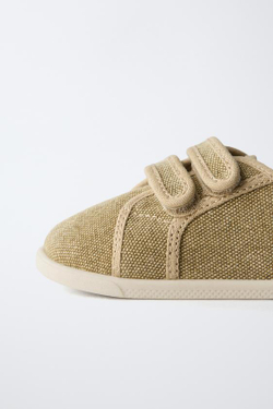 ZARA ТЕКСТИЛЬНЫЕ КРОССОВКИ BAREFOOT, КОРИЧНЕВЫЙ