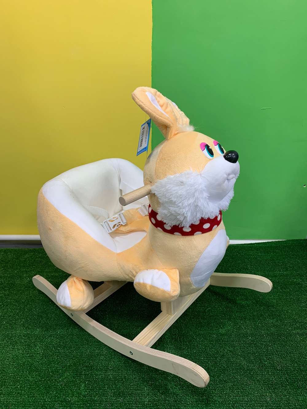 Качалка мягкая Тутси "Заюшка"(желтый, белый), 682-2020