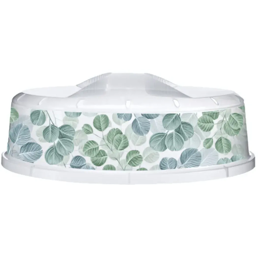 Крышка для холодильника и свч d-24см с декором (бесцветный)