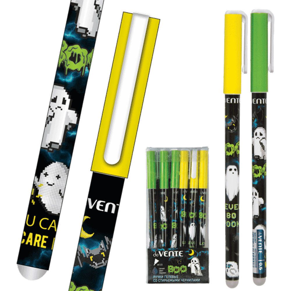 Ручка пиши-стирай гелевая 0.5мм, синяя "Boo" (deVENTE)