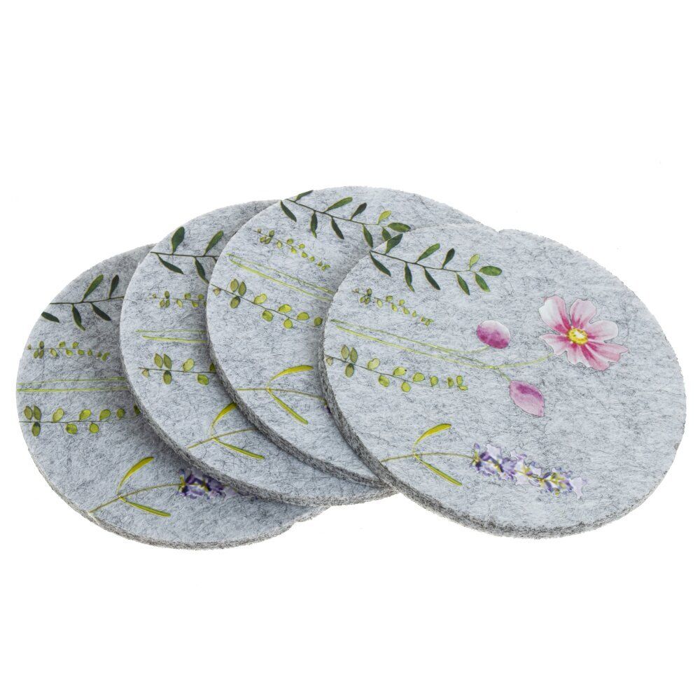 GAEM Набор из 4-х подставок под кружку, L10 W10 H0,5 см