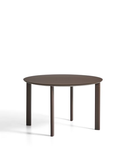 Уличный стол Erice из алюминия и закаленного стекла коричневого цвета, 120 см