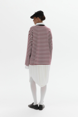 Лонгслив-поло BRETON STRIPE