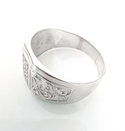 Печатка Эстерелла с фианитами, серебро 925 пробы, родирование/Ф