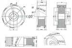 PCD фреза D.125x48x30+DKN Z=3+3 H=3 LH + RH для Filato, KDT, Homag, Biesse