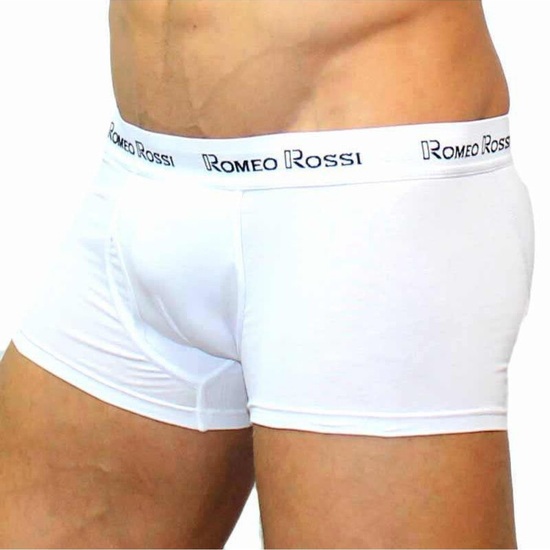 Мужские трусы боксеры белые Romeo Rossi RR365-1 Boxer Brief
