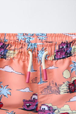 ZARA ПЛАВКИ С ПРИНТОМ CARS LIGHTNING MCQUEEN © DISNEY, ОРАНЖЕВЫЙ