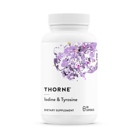 Thorne Research, Йод и Тирозин, Iodine & Tyrosine, 60 капсул