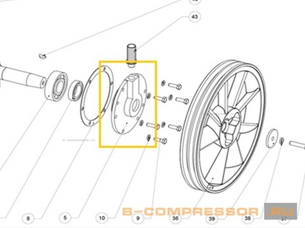 Крышка подшипника СБ4 LB50-2 и LB75-2