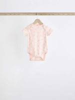 Боди с коротким рукавом для малышей Next K79-568, 7 шт., Белый, Розовый