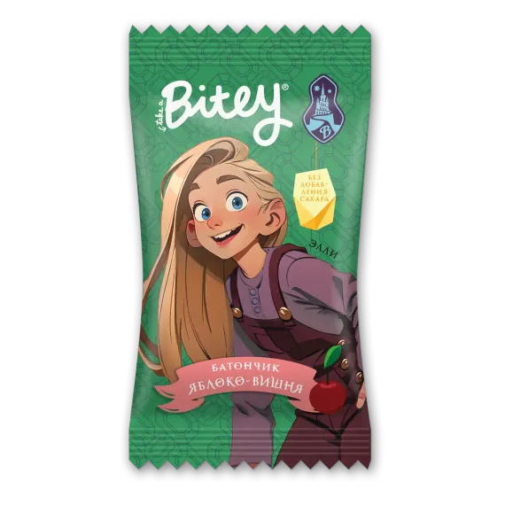 Батончик Take a Bitey фруктово-ягодный яблоко-вишня 25г с 2лет