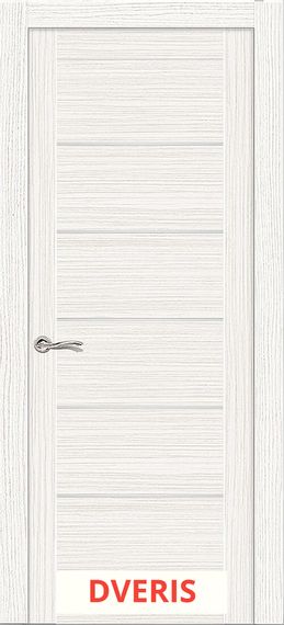 Межкомнатная дверь Клеопатра 5 ПО (Беленый Дуб/Белый сатинат)