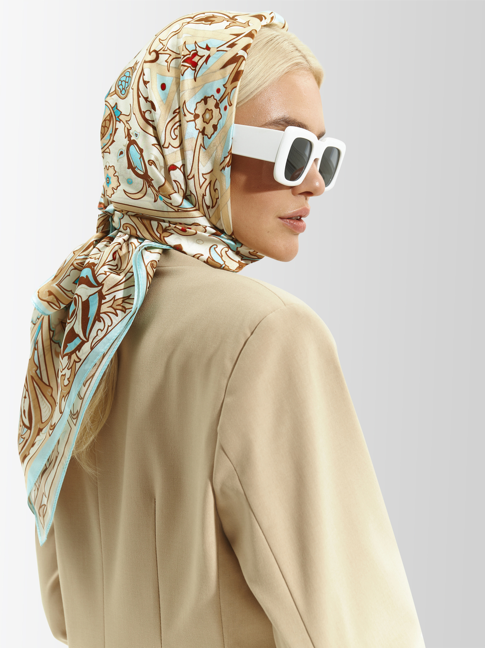 Платок «Арабески» 100% шёлк