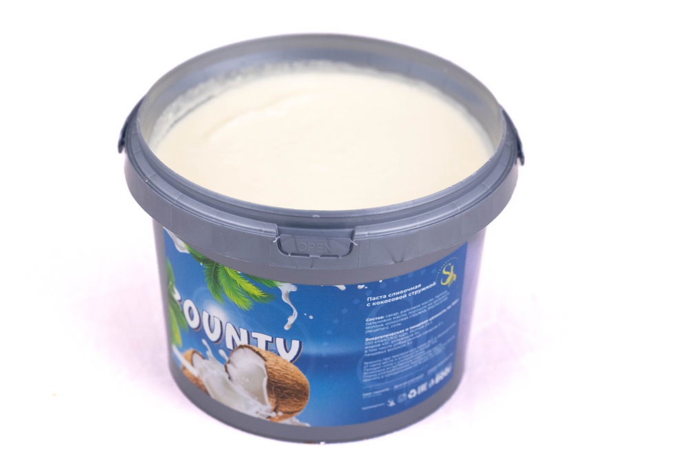 Крем-паста Баунти 800 г — белая кокосовая текстура, подходит для перепродажи