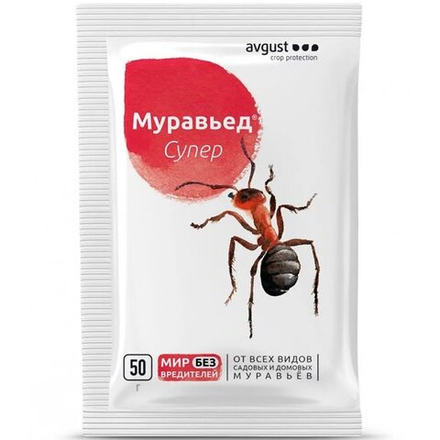 МУРАВЬЕД СУПЕР AVGUST средство от муравьев 50гр.