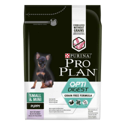 Pro Plan Puppy GrainFree Optidigest Small&Mini Turkey - беззерновой сухой корм для щенков мелких и карликовых пород с чувствительным пищеварением