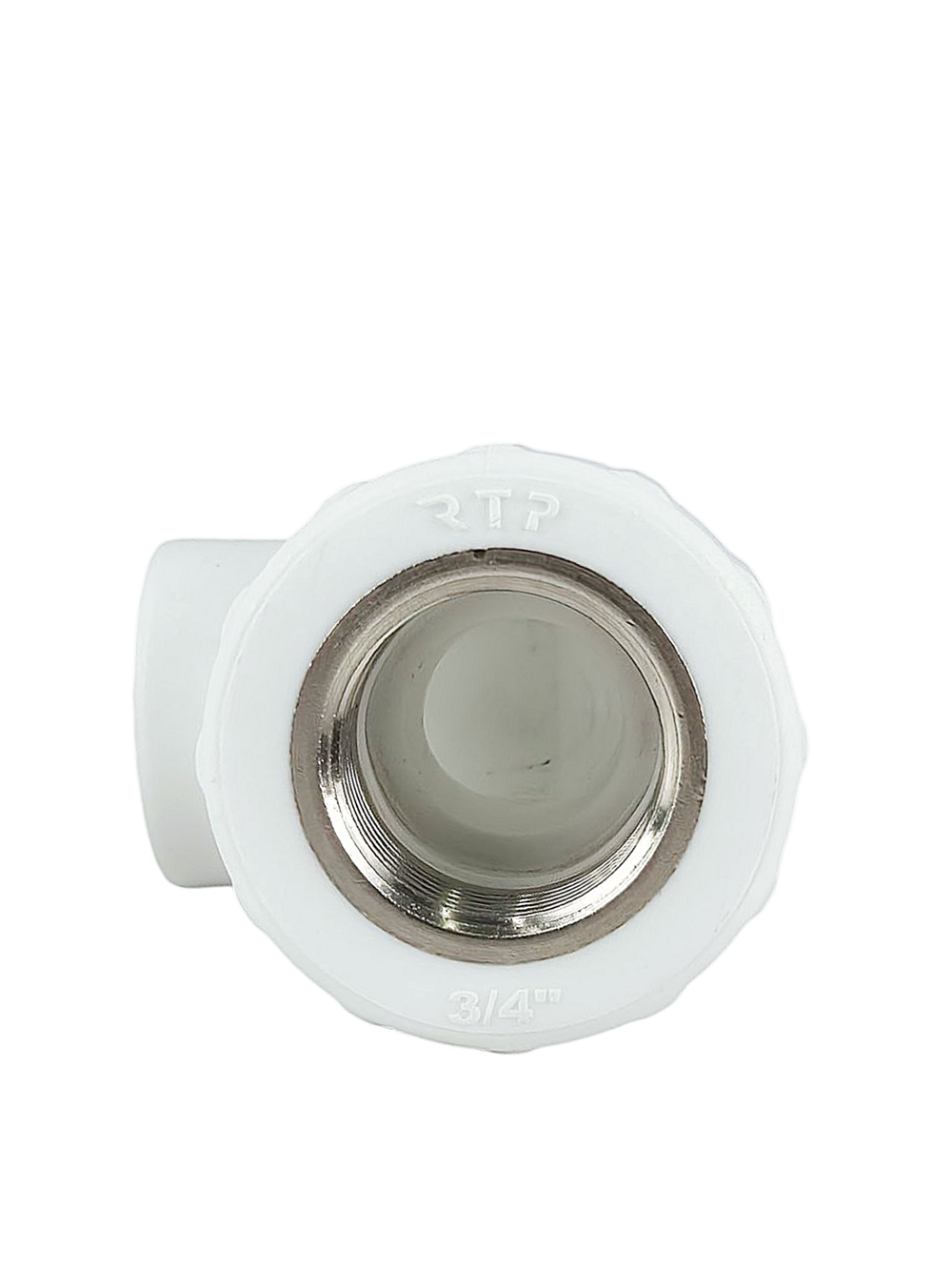 Угольник комбинированный PPR внутренняя резьба 20х 3/4,  белый, РТП (75/25)